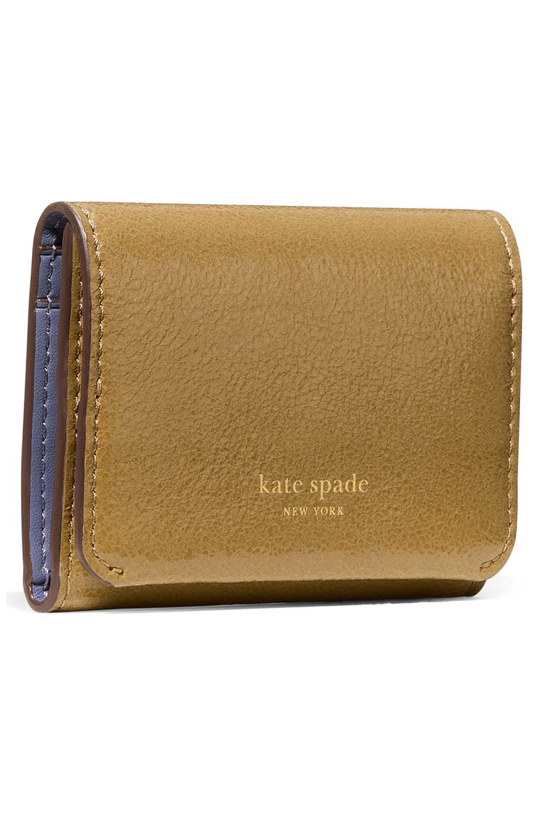 halo glazed leather card case, Alternate, color, DRIED THYME