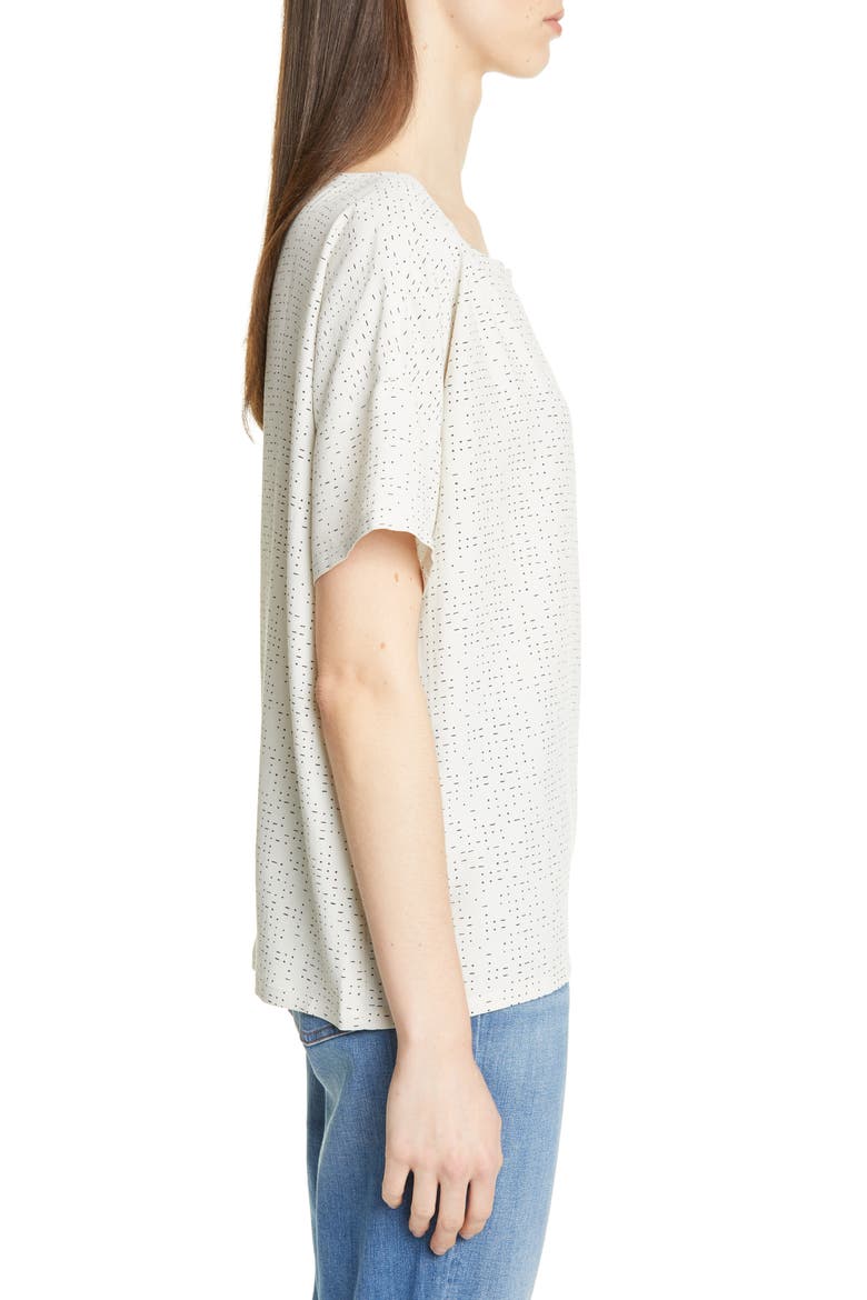 Bateau Neck Tee, Alternate, color, BONE