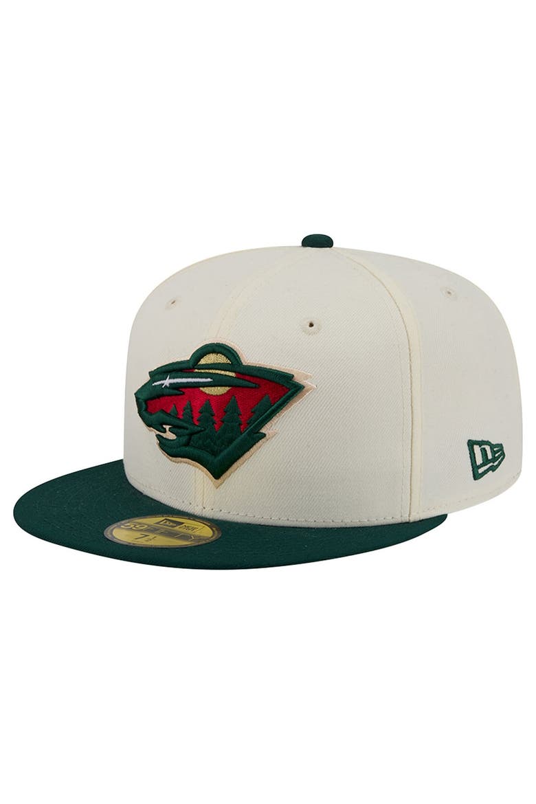 Men's New Era  Cream Minnesota Wild America's 250th Two-Tone 59FIFTY Fitted Hat, Alternate, color, Cream