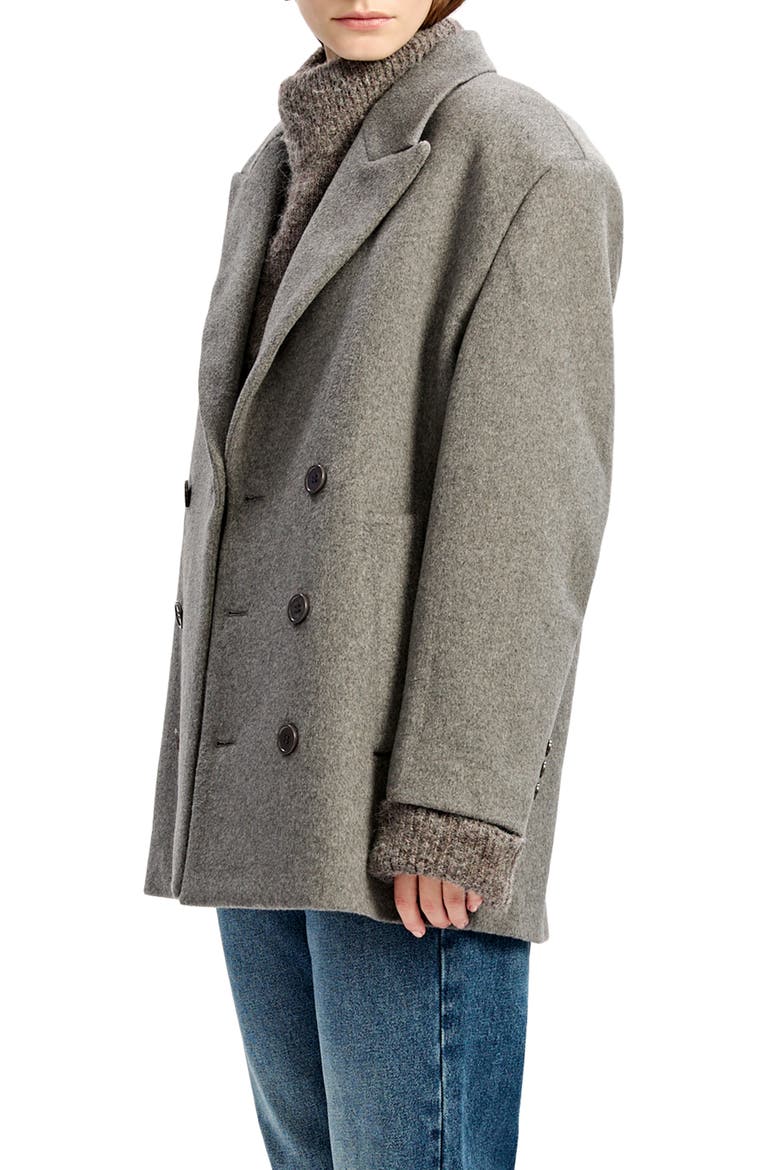 Hailey Oversize Double Breasted Blazer, Alternate, color, DOVE GREY