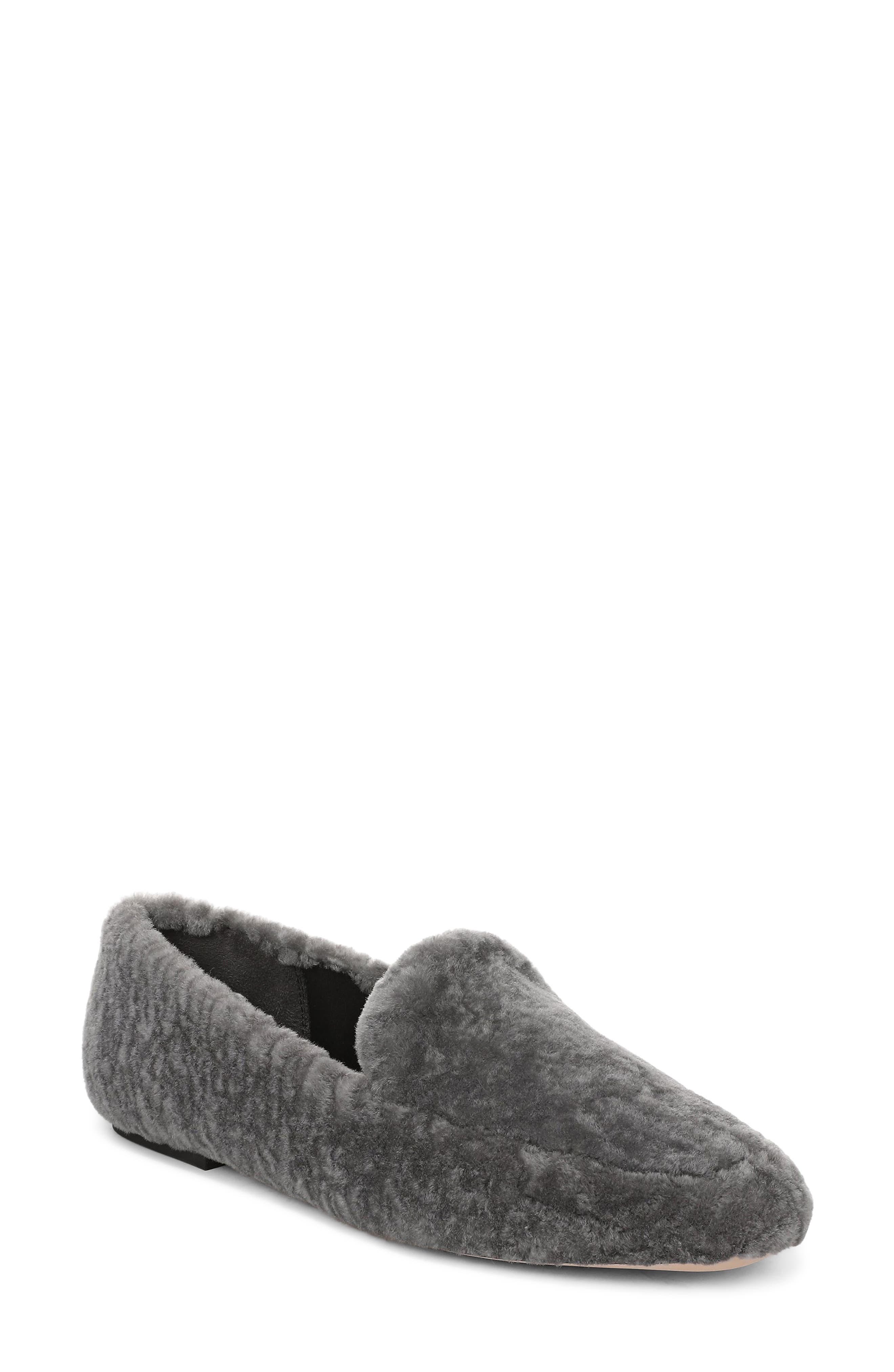 Yvonne Genuine Shearling Loafer, Main, color, ROCK