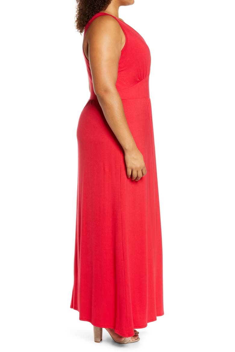 Surplice Maxi Dress, Alternate, color, RED