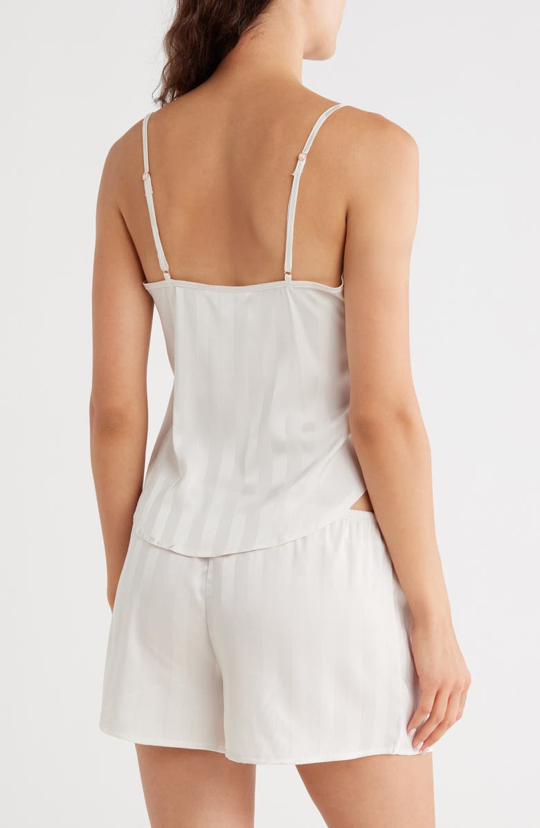 Danskin Satin Jacquard Short Pajamas, Alternate, color, Pastel Parchment