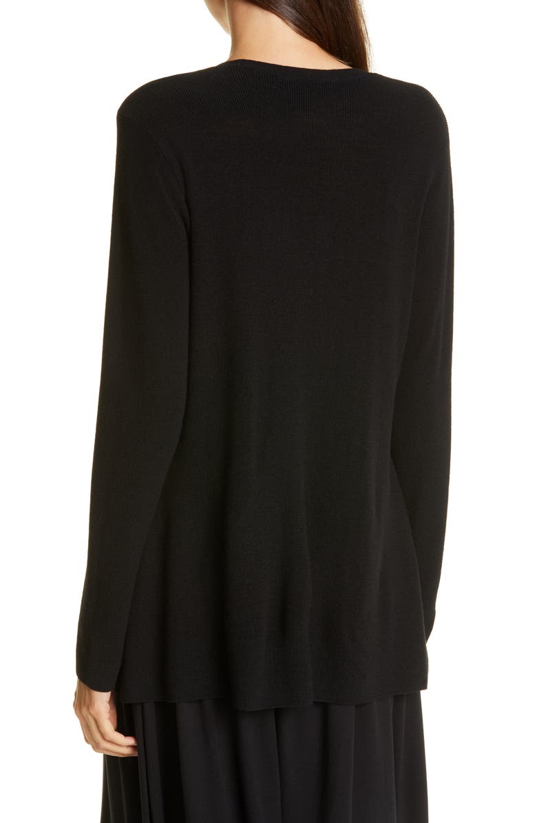 Eileen Fisher V-Neck Silk Tunic Top, Alternate, color, 