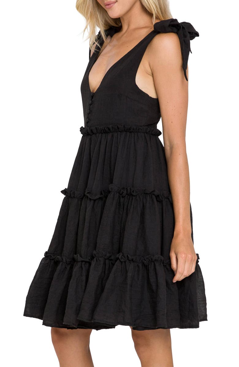 Free the Roses Tiered Tie Shoulder Minidress, Alternate, color,