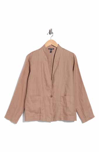 High Collar Organic Linen Jacket