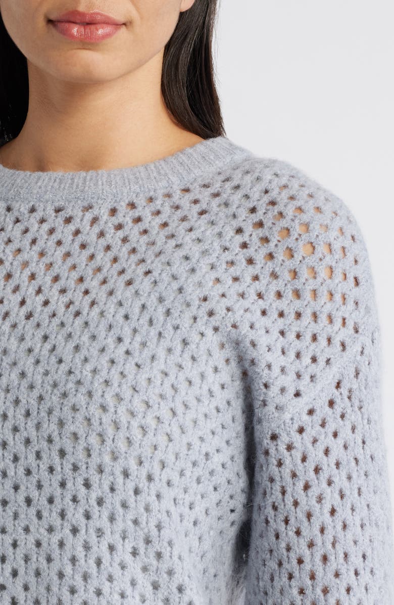 Wit & Wisdom Open Stitch Cuffed Sweater, Alternate, color, Blue Shadow