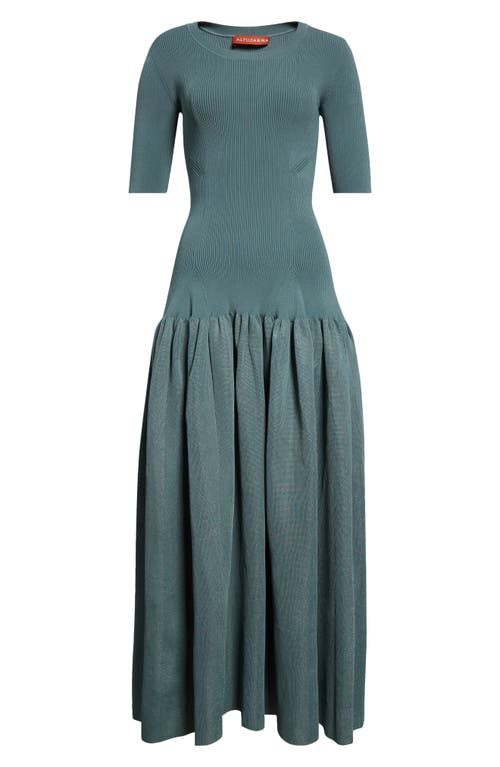 Altuzarra Maisie Drop-waist Knit Midi Dress In 000463 Stormcloud