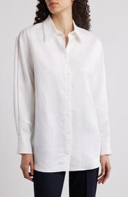 BOSS Belini Openwork Trim Button-Up Shirt
