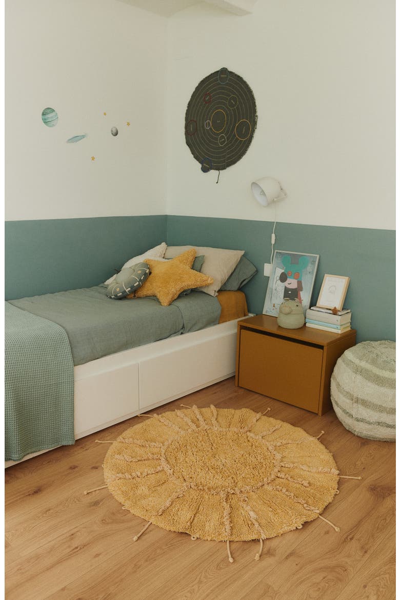 Moon Multishape Washable Cotton Blend Rug, Alternate, color, HONEY