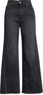 PAIGE Anessa High Waist Raw Hem Wide Leg Jeans