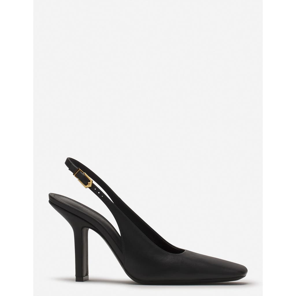 Lanvin Leather Slingback Pumps In Black