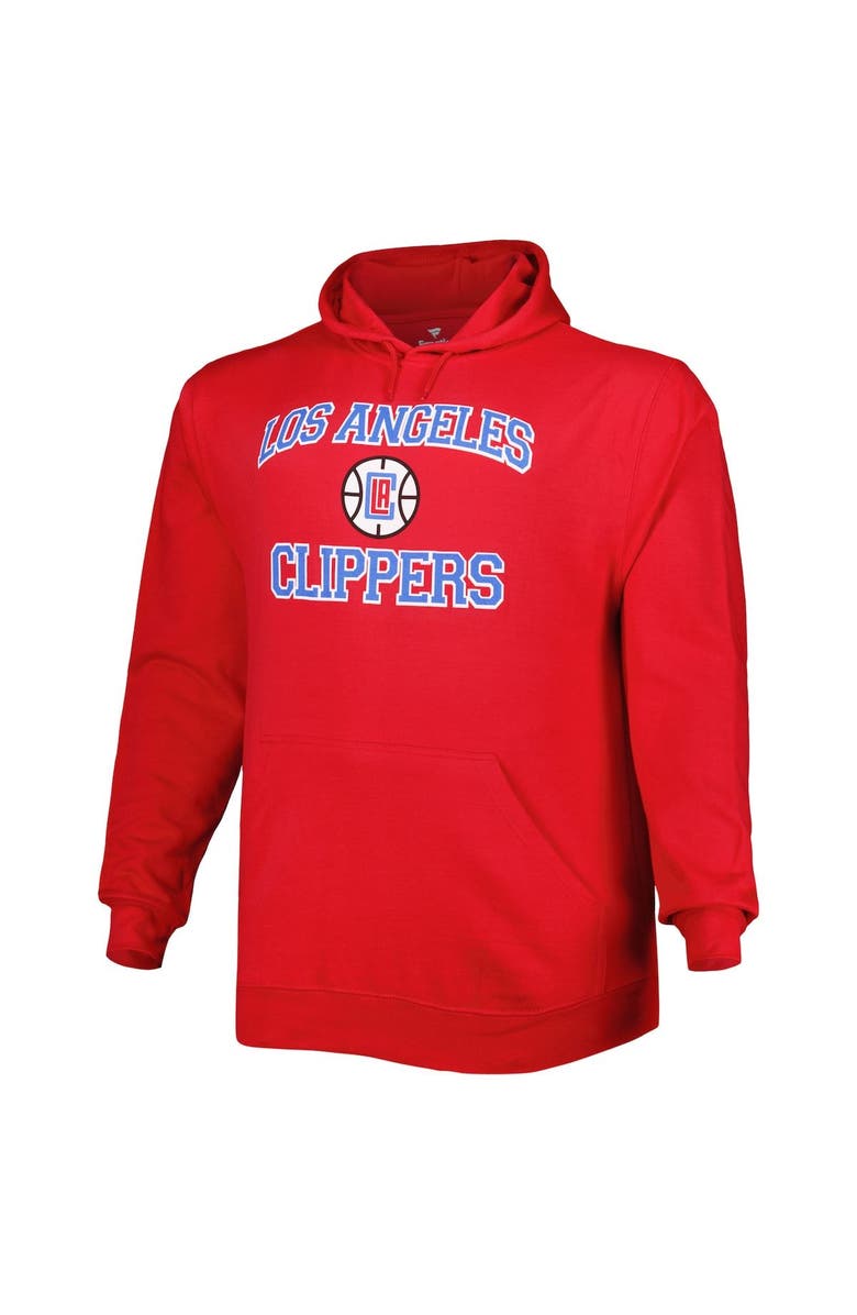 PROFILE Men's Red LA Clippers Big & Tall Heart & Soul Pullover Hoodie, Alternate, color, 