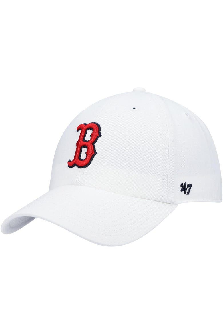 Men's '47 White Boston Red Sox Clean Up Adjustable Hat, Main, color, White