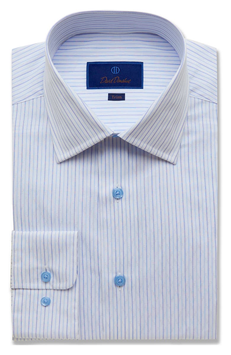 David Donahue Trim Fit Dress Shirt, Main, color,