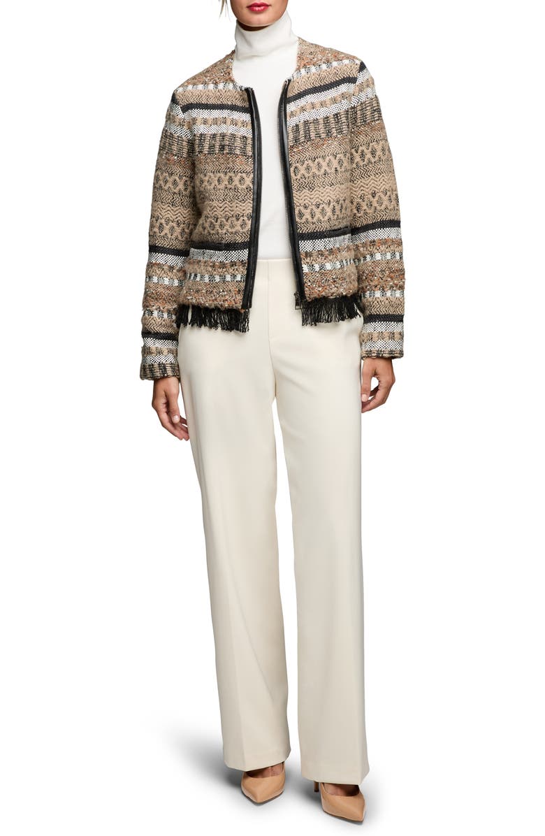 NIC+ZOE Woven Zip Jacket, Alternate, color, Neutral Multi