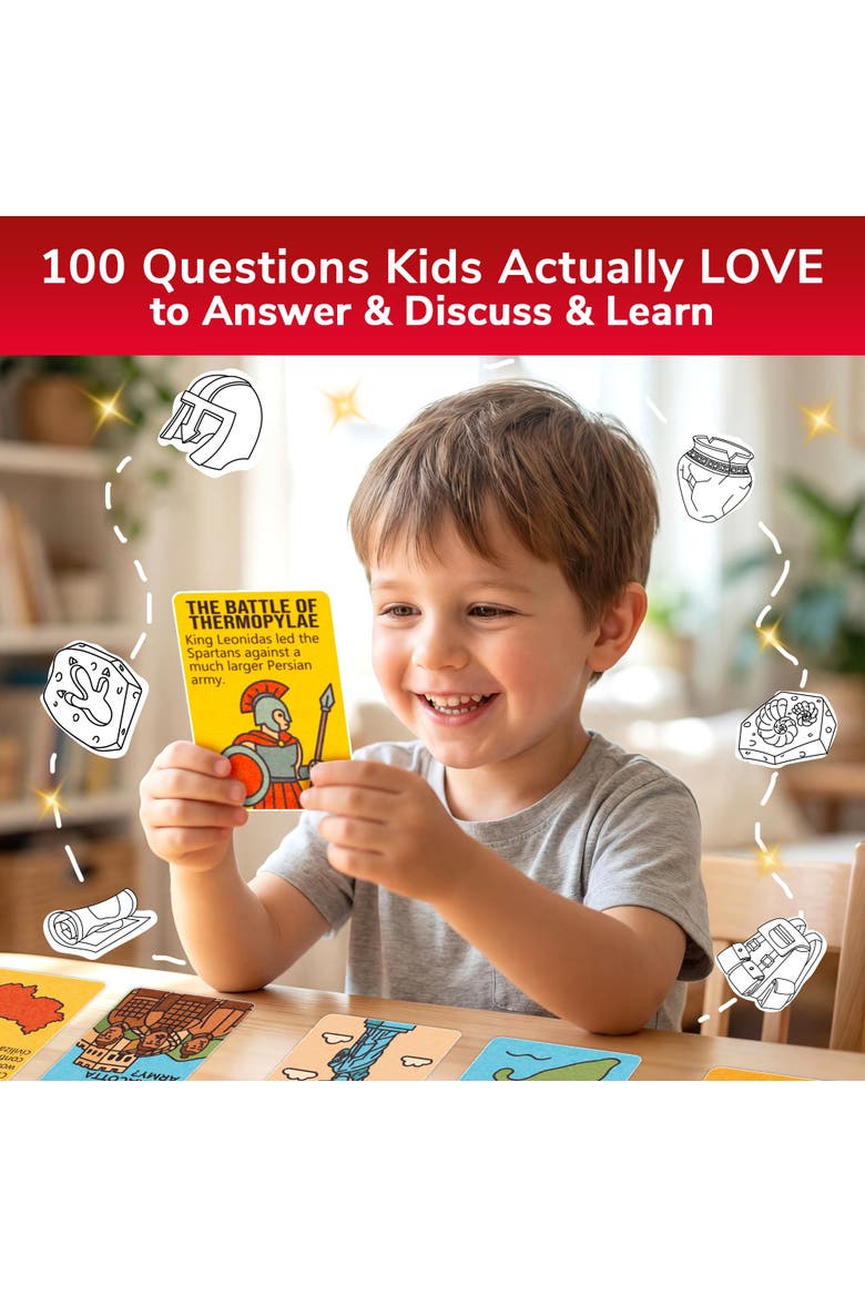 Kids Trivia Card Games - World, Space, History & Human Body, Alternate, color, History