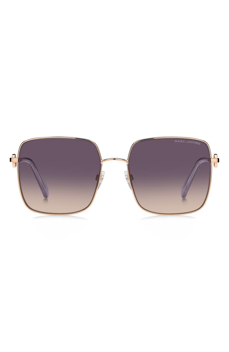 Marc Jacobs 58mm Gradient Square Sunglasses, Main, color, 