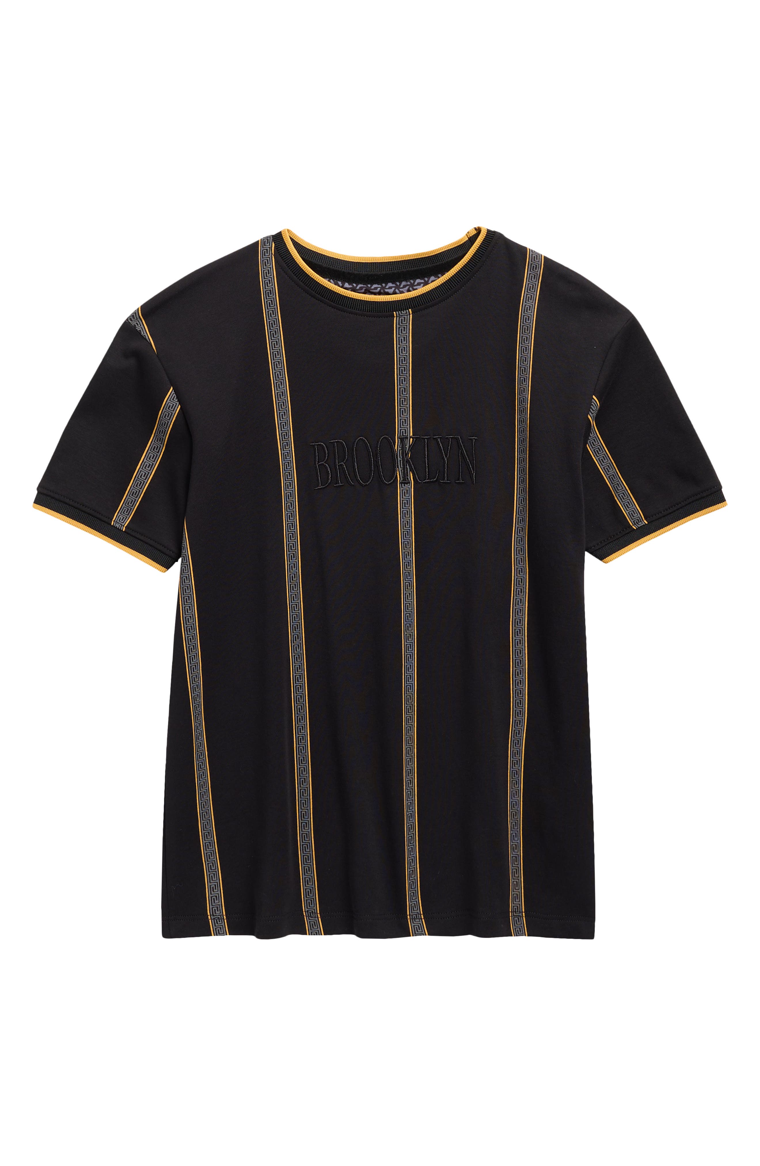 DENIM AND FLOWER Kids' Stripe Crewneck T-Shirt