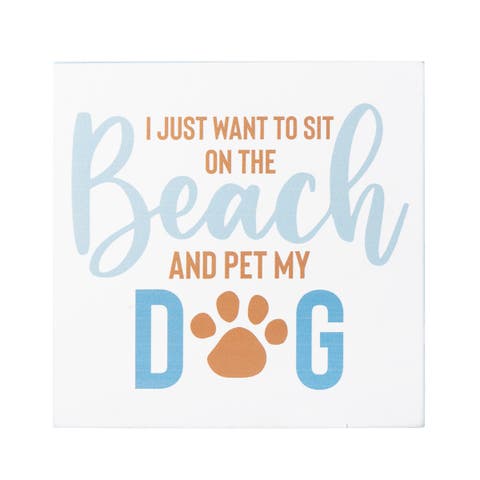 Pet My Dog Wood Block