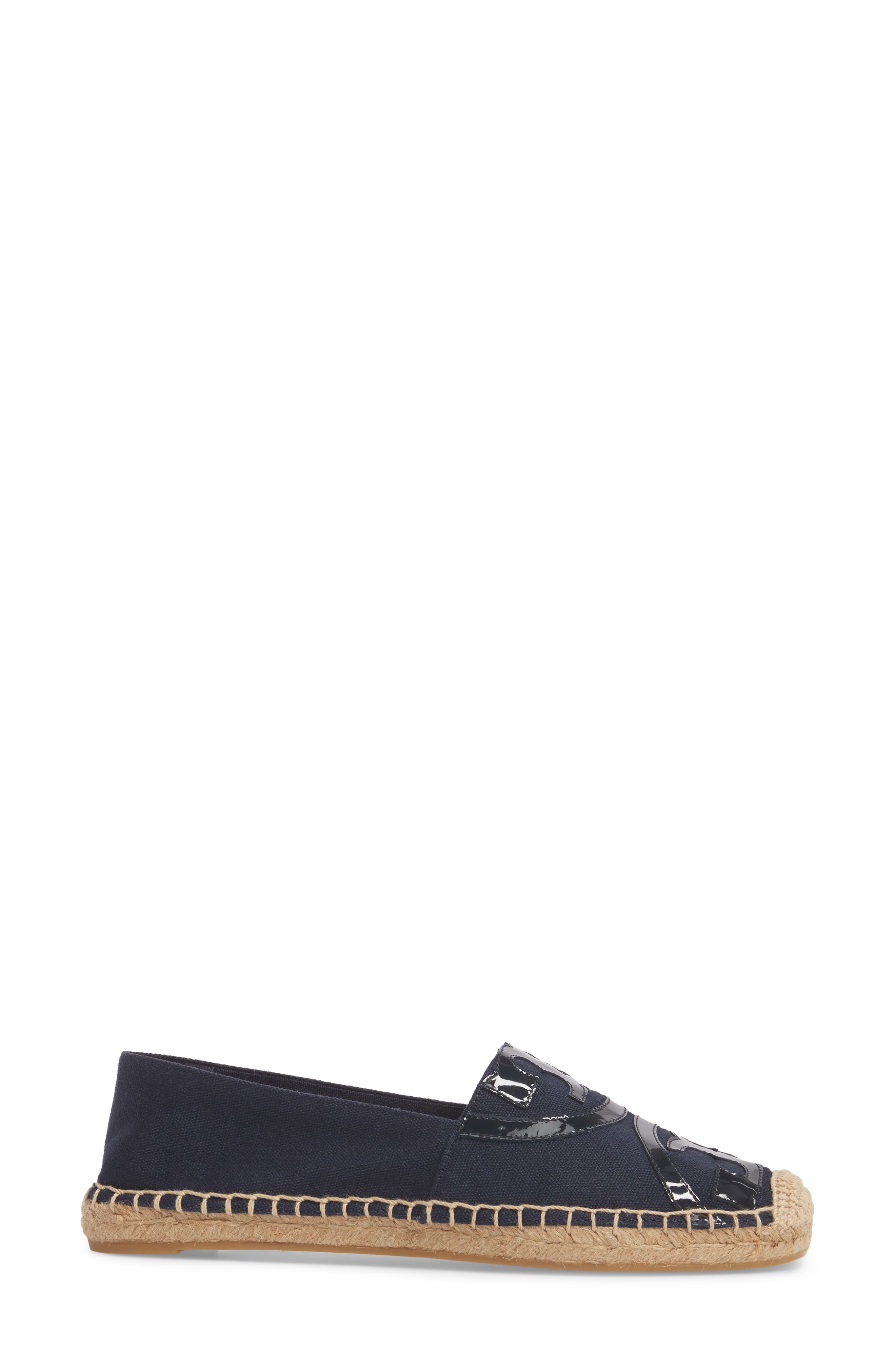 Poppy Logo Espadrille Flat, Alternate, color, ROYAL NAVY/ROYAL NAVY