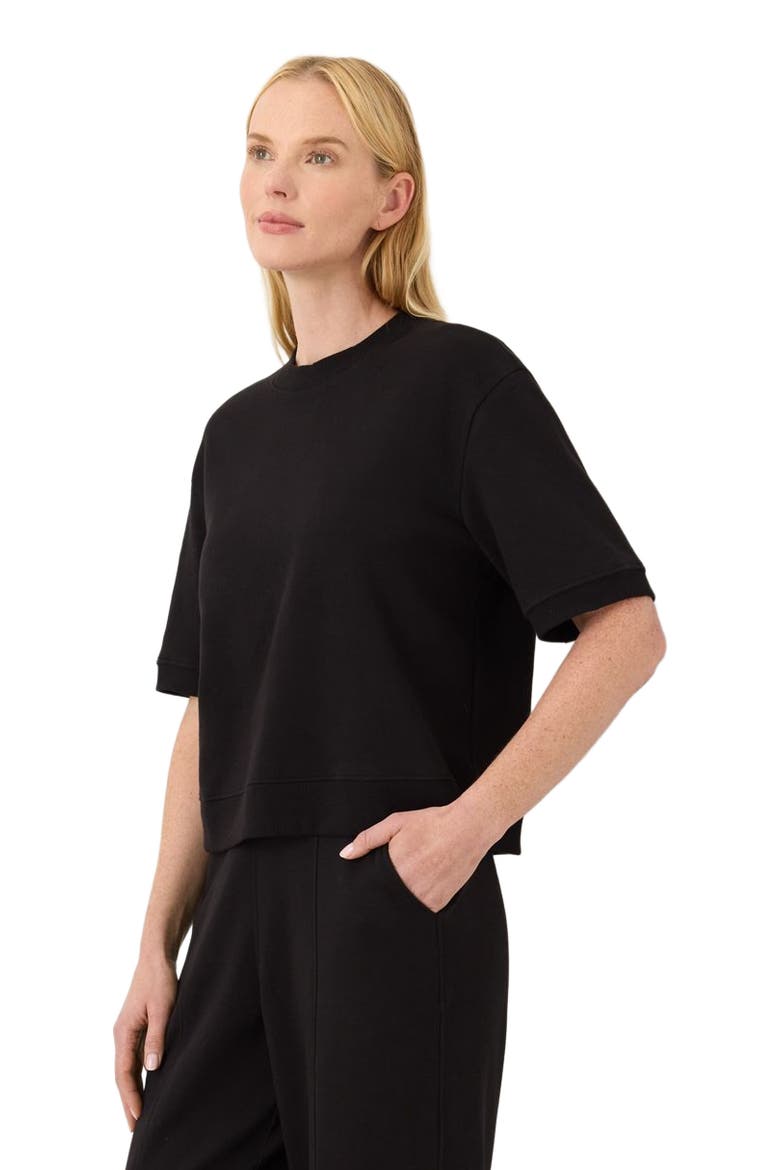 Organic Cotton Airplane Sweatshirt Tee, Alternate, color, Black