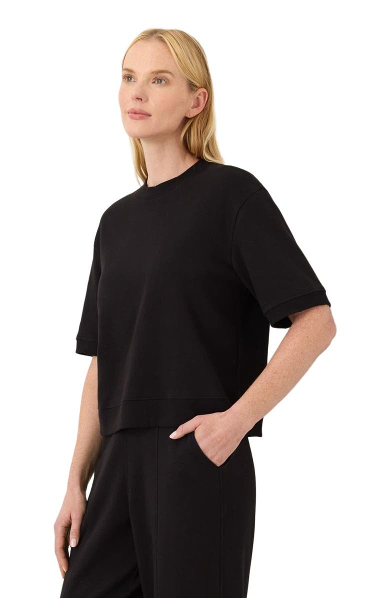 Pact Organic Cotton Airplane Sweatshirt Tee, Alternate, color, Black