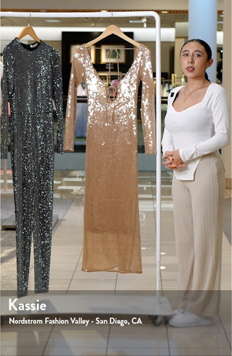 Verona Sequin Long Sleeve Maxi Dress, sales video thumbnail