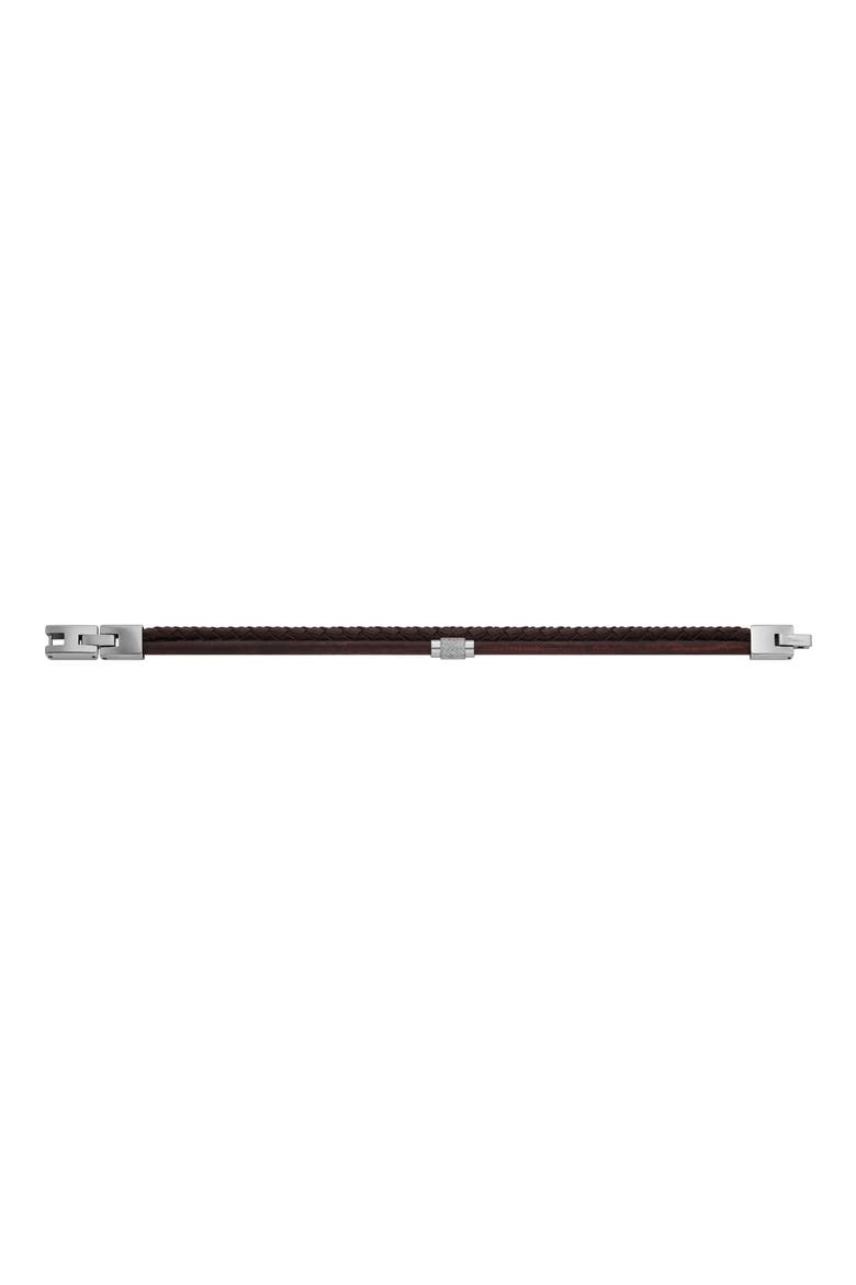Machine Multi-Strand Leather Bracelet, Alternate, color, SILVER