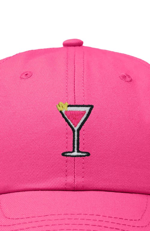Dalix Cosmo Embroidered Casual Hat In Hot Pink