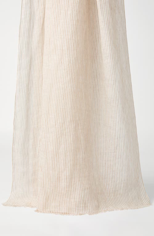 Brunello Cucinelli Linen Scarf In Beige