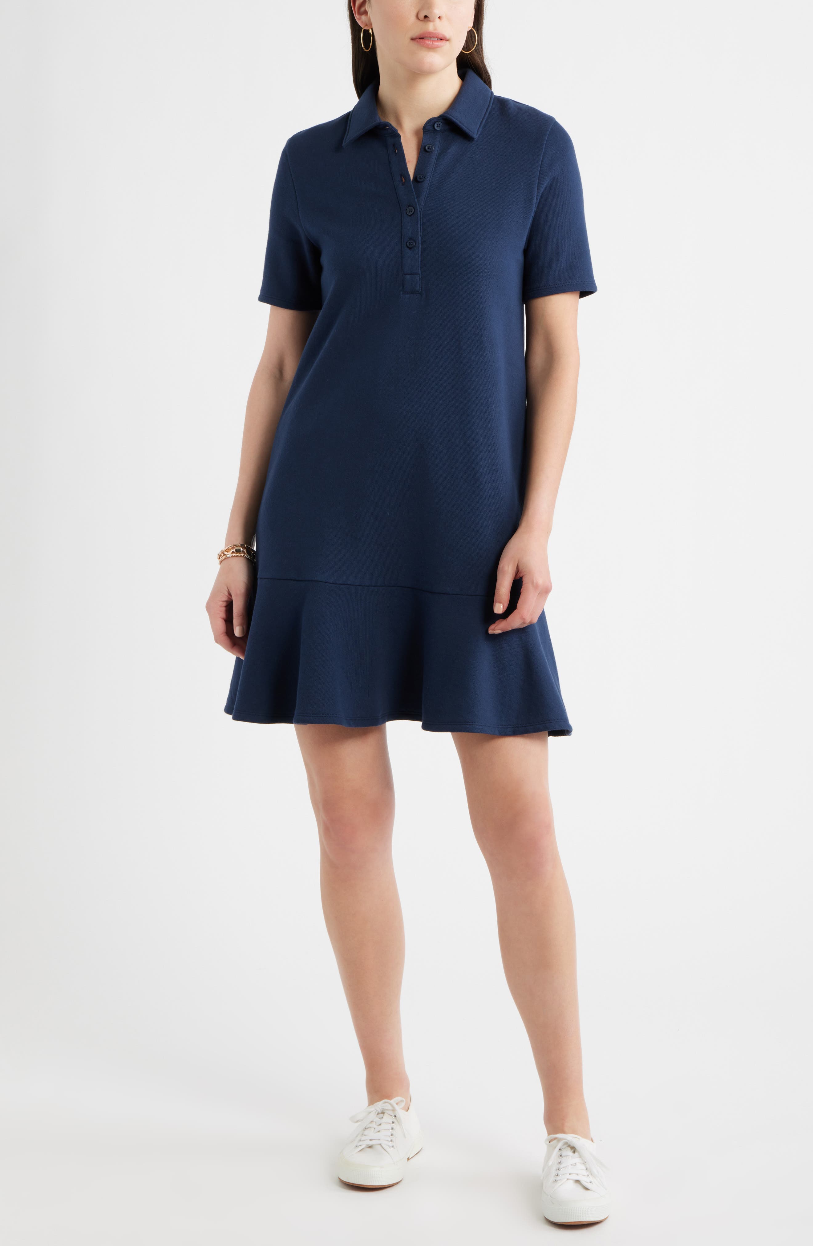Henley Short Sleeve Polo Dress - image 5