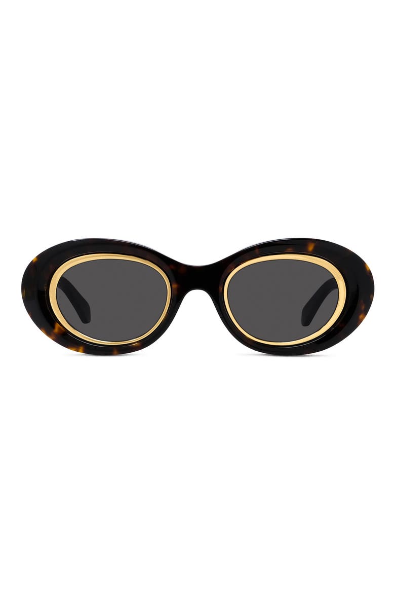 Anagram 54mm Oval Sunglasses, Main, color, DARK HAVANA / SMOKE