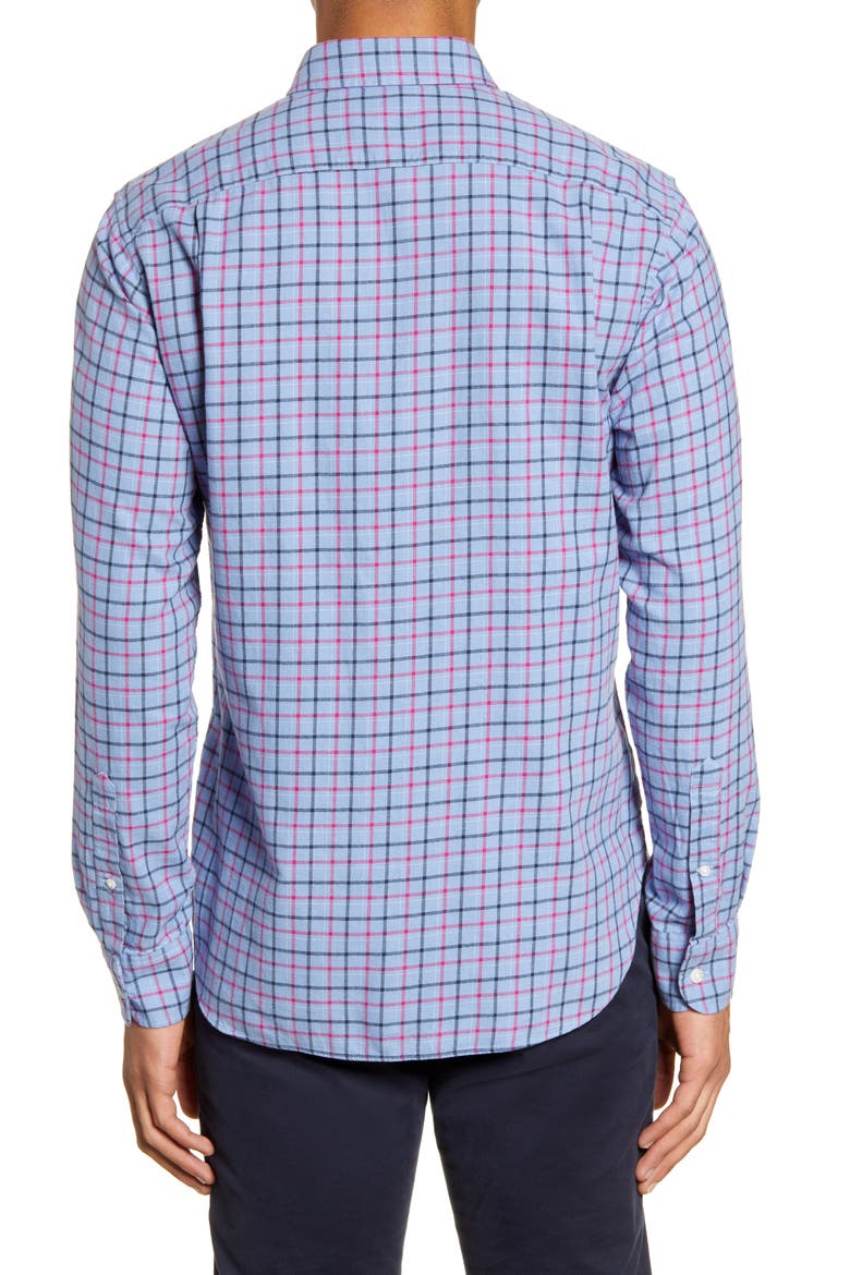 Slim Fit Plaid Flannel Button-Up Shirt, Alternate, color, WHISTLER CHECK - BLUE EYES