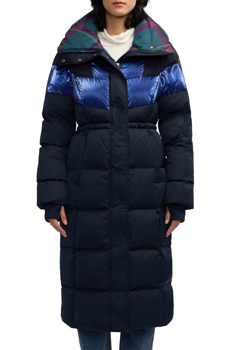 Scotch & Soda Kaatye Core Fit Water Repellent Maxi Puffer Coat, Main, color, Night