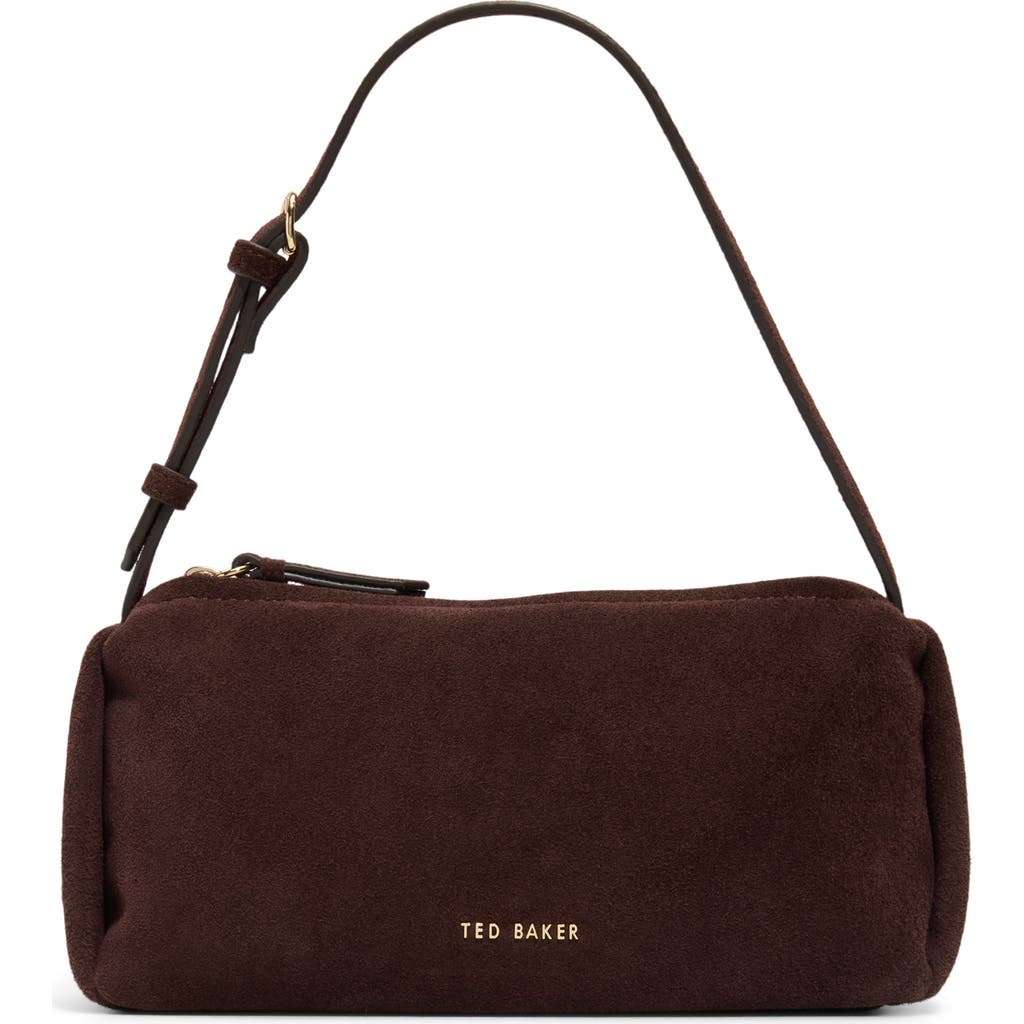 Ted Baker Nicki Suede Shoulder Bag In Brown