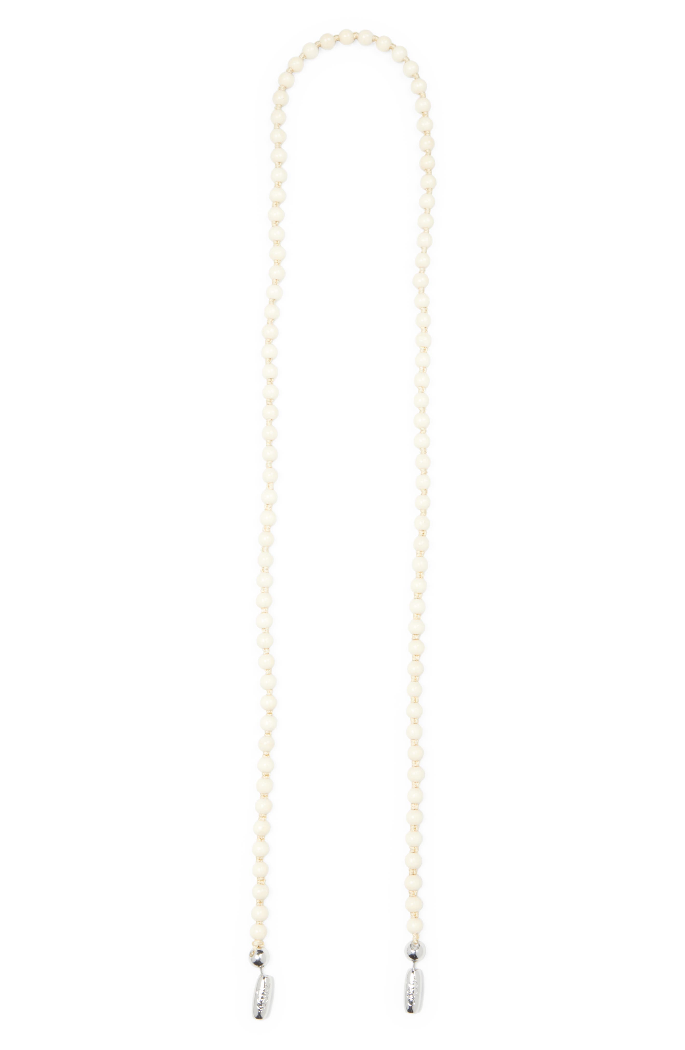Wood Beaded Crossbody Strap, Main, color, BONE
