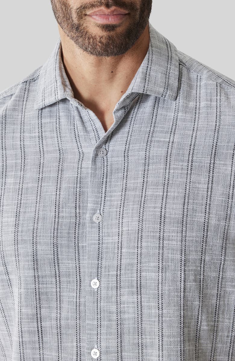 Robert Barakett Satoru Short Sleeve Button-Up Shirt, Alternate, color, Black