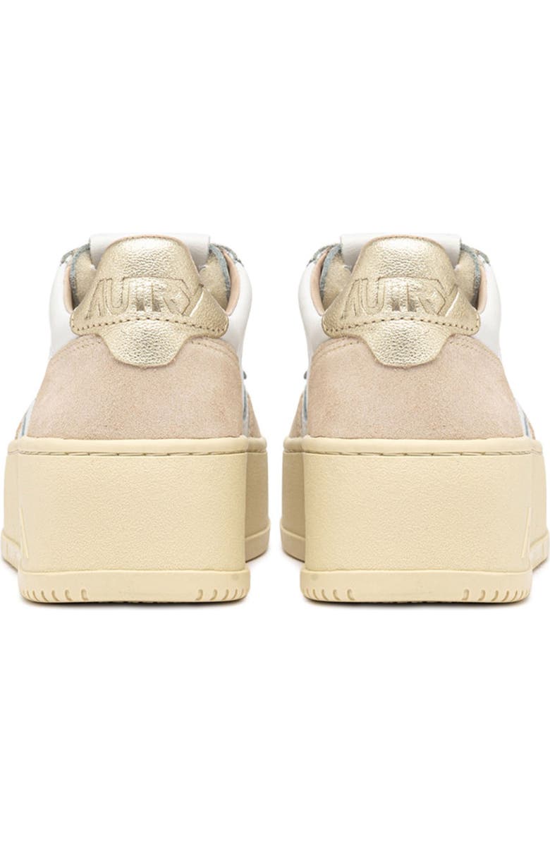 AUTRY Platform Sneaker, Alternate, color, White Suede