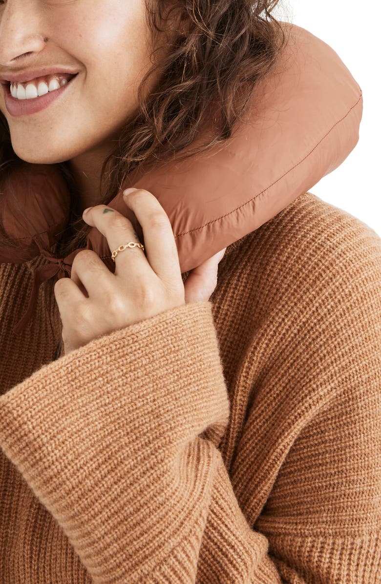 Madewell Chevron Colorblock Packable Puffer Jacket, Alternate, color, 