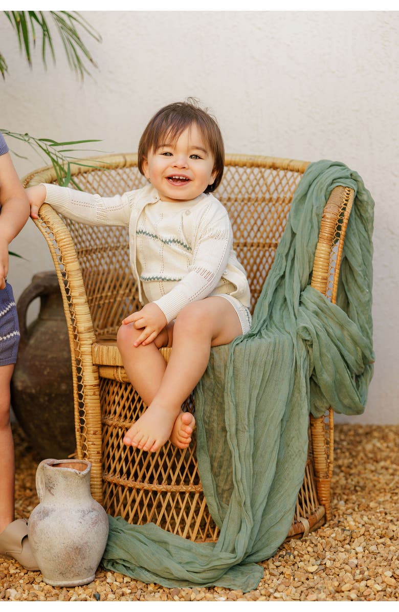 Ely's & Co. Looms Holland Collection - Wave Knit Cardigan, Alternate, color, Ivory