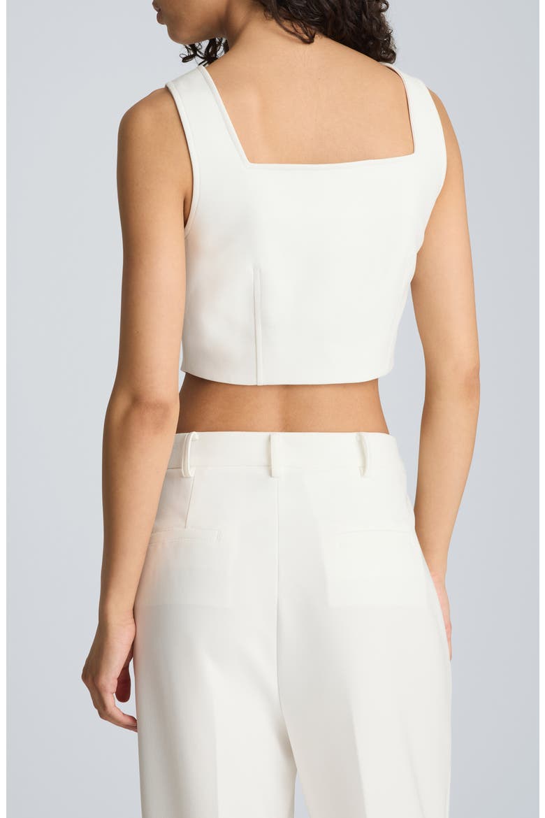 Sleeveless Zip Front Top, Alternate, color, PURE WHITE