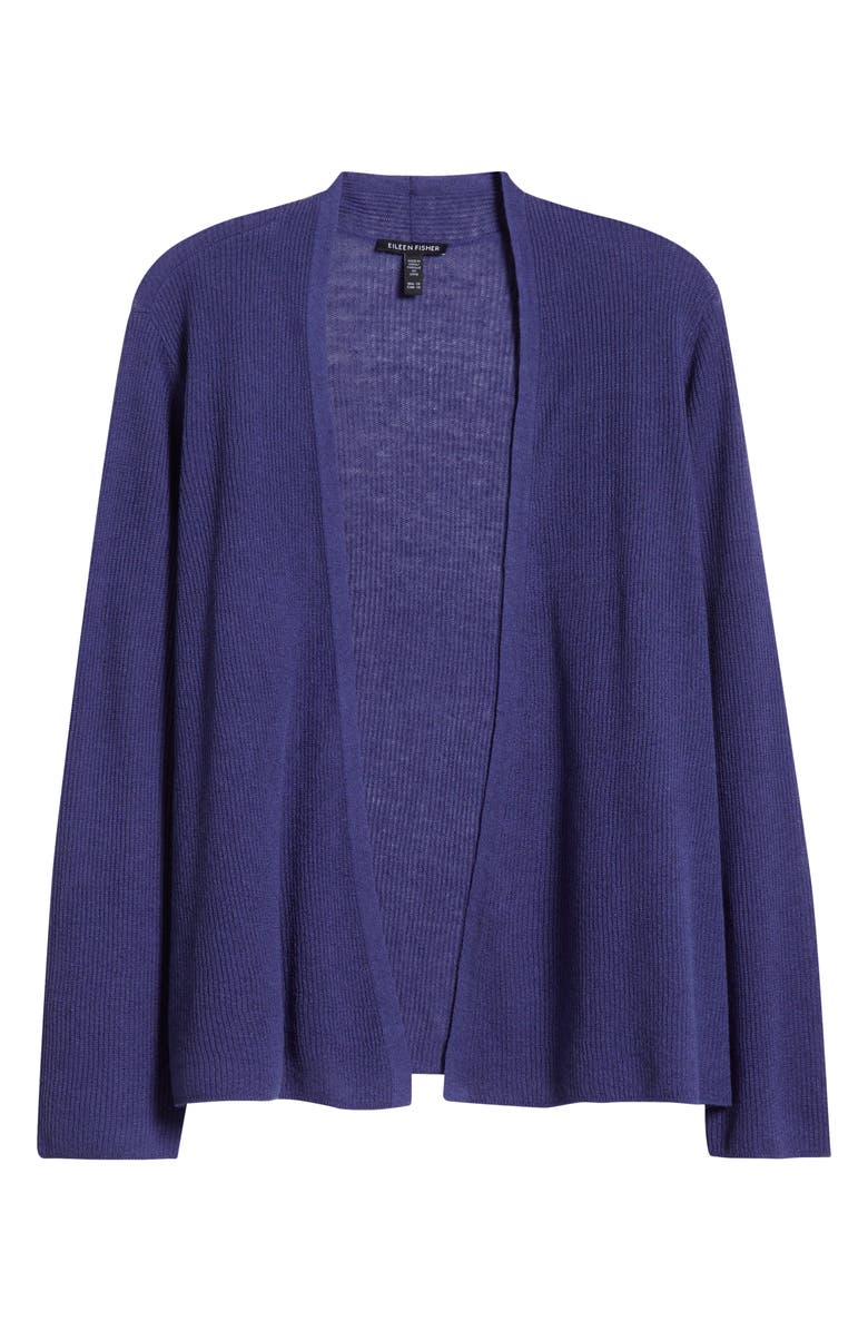 Eileen Fisher Organic Linen & Cotton Cardigan, Alternate, color, Bluette