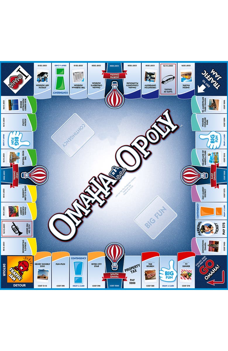 Late for the Sky Omahaopoly Monopoly Board Game, Alternate, color, Multicolored