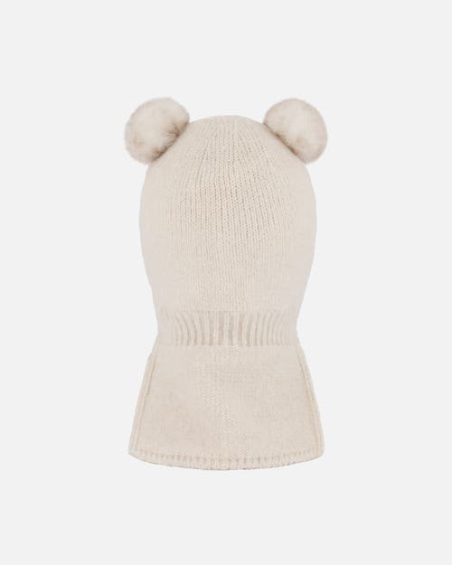 Deux Par Deux Gender Inclusive Knit Balaclava In Neutral
