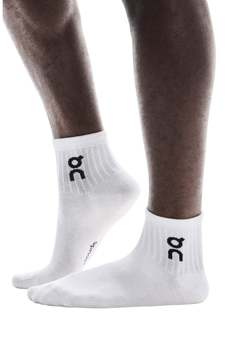 Logo Mid 3-Pack Socks, Alternate, color, WHITE