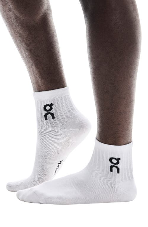 On Logo Mid 3-pack Socks In White