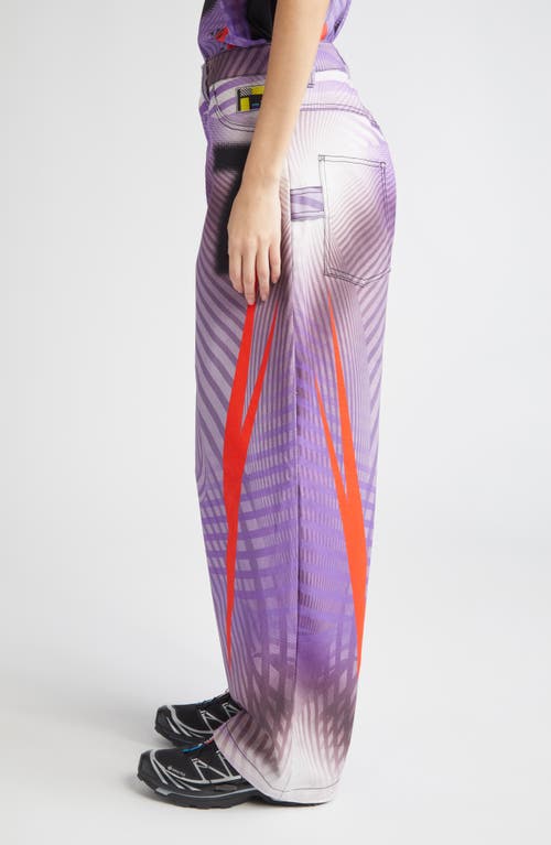 Paolina Russo Baggy Wide Leg Jeans In Purple