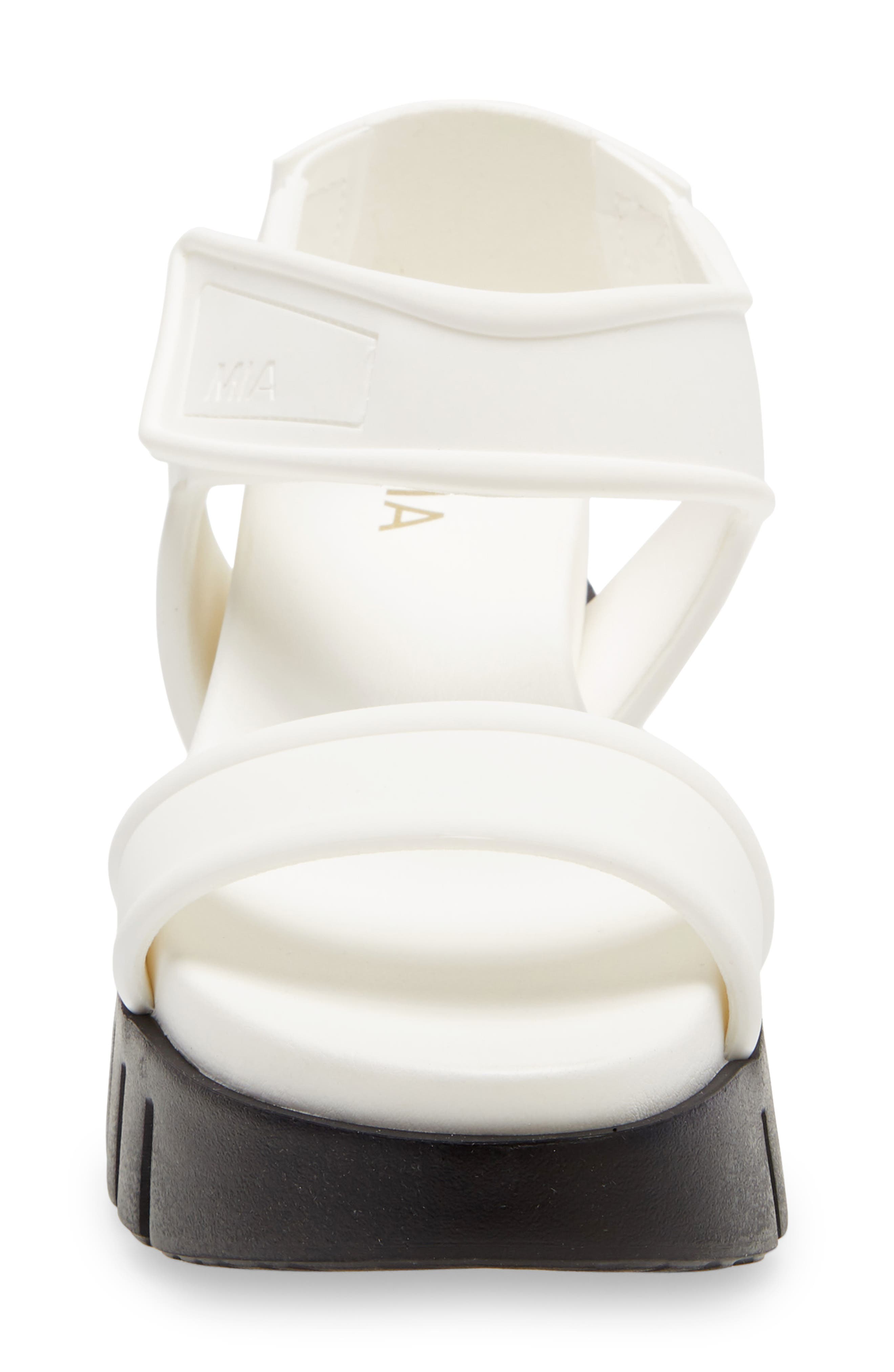 Zita Platform Wedge Sandal, Alternate, color, WHITE RUBBER