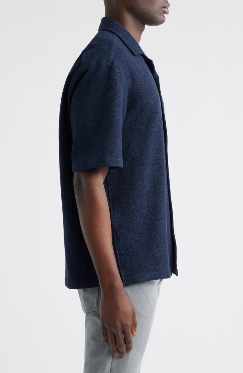 BOSS Lars Relaxed Fit Camp Shirt, Alternate, color, Dark Blue